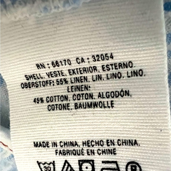 by Anthropologie Seashore Blue Stripe Linen Casual Lightweight Coastal Pants - Picture 14 of 15